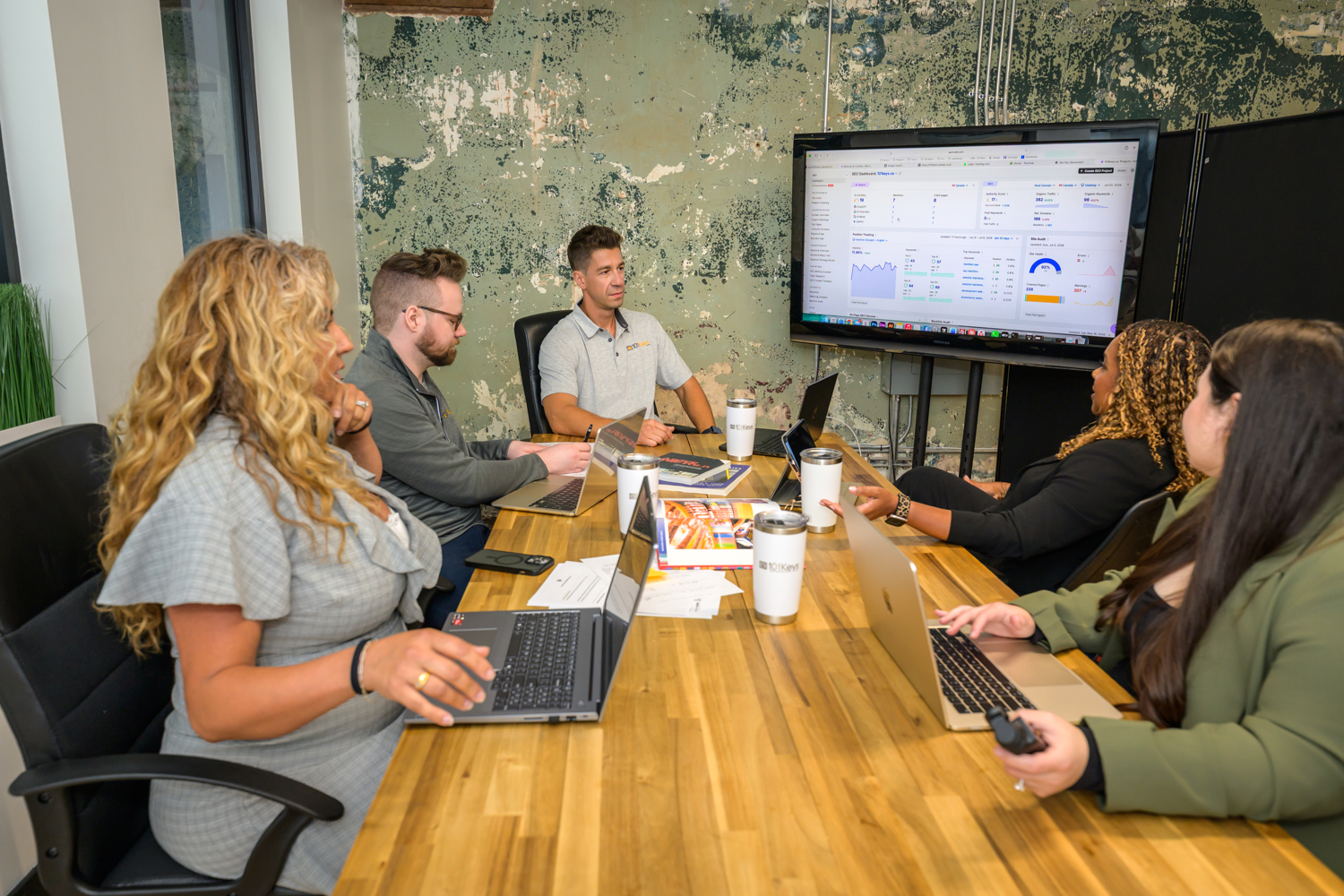Behind the scenes creative meeting