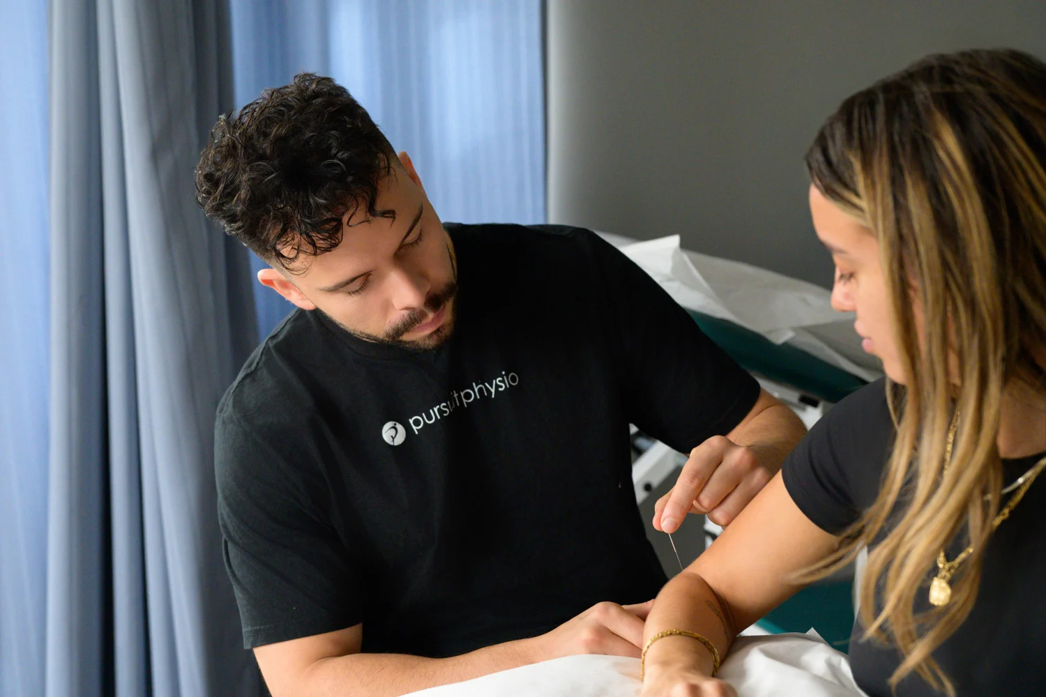 Behind the scenes physiotherapy brand photos